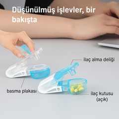 Mini İlaç Toplama Kutusu, Taşınabilir Hap Alıcı Tabletler, Taşınabilir Hap Alma Cihazı, İlaç Kutusu