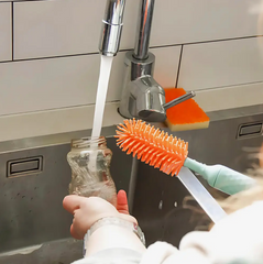 360° Elektrikli Silikon Biberon Fırçası,Bardak Temizleme Fırçası,Mutfak Temizleme Fırçaları
