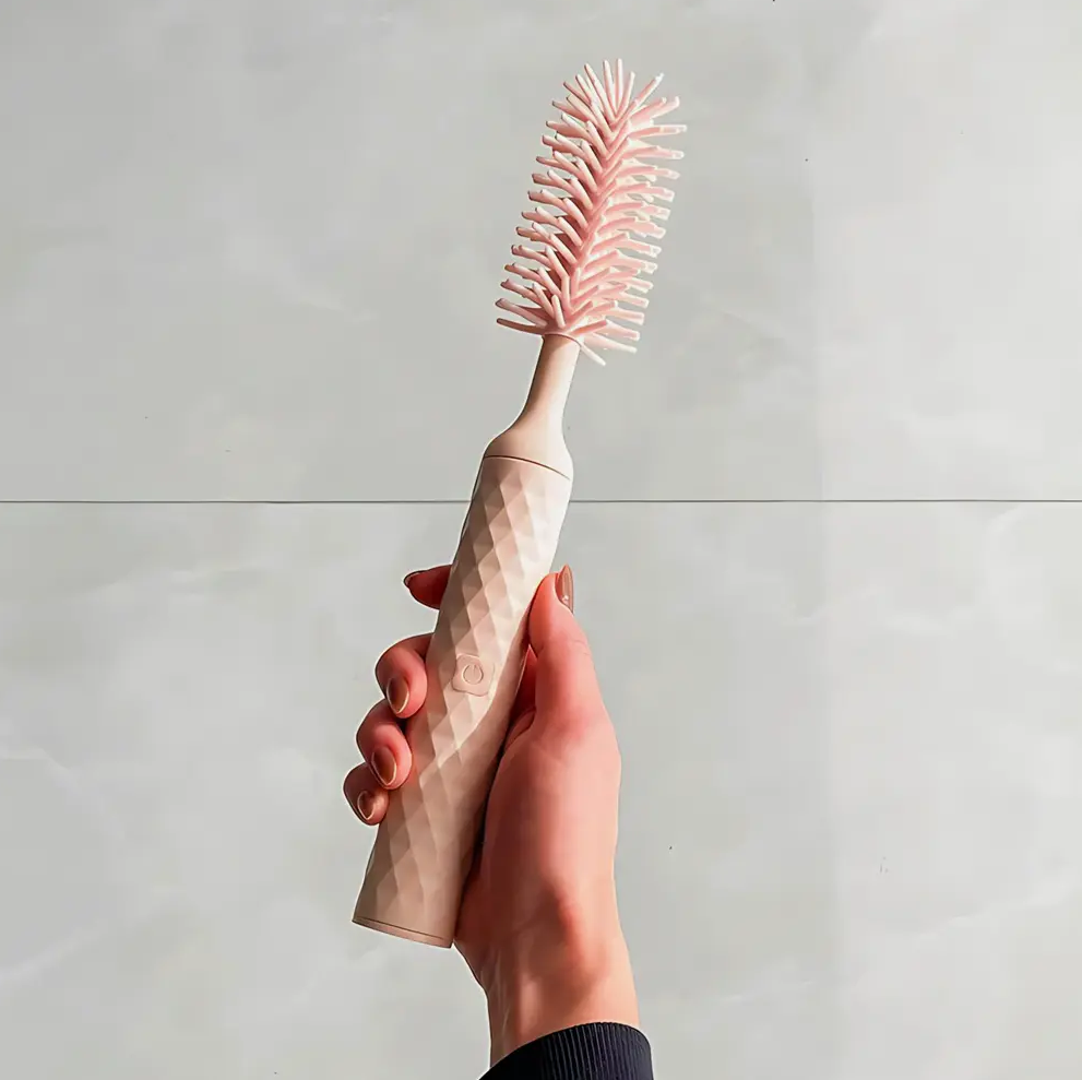 360° Elektrikli Silikon Biberon Fırçası,Bardak Temizleme Fırçası,Mutfak Temizleme Fırçaları