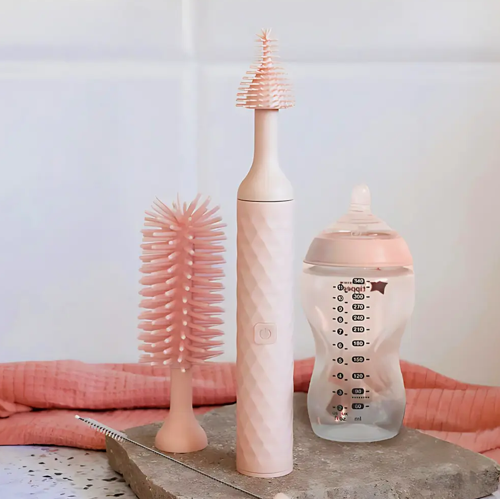 360° Elektrikli Silikon Biberon Fırçası,Bardak Temizleme Fırçası,Mutfak Temizleme Fırçaları