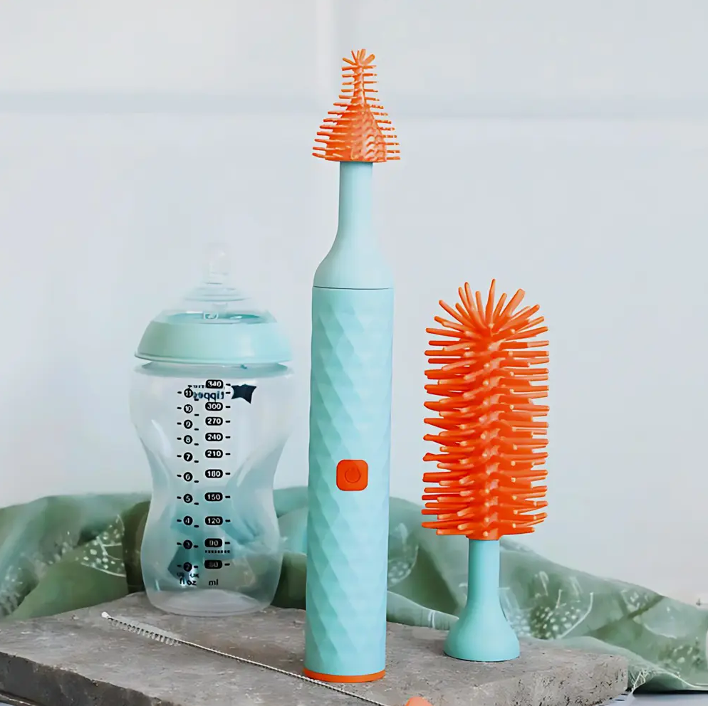 360° Elektrikli Silikon Biberon Fırçası,Bardak Temizleme Fırçası,Mutfak Temizleme Fırçaları